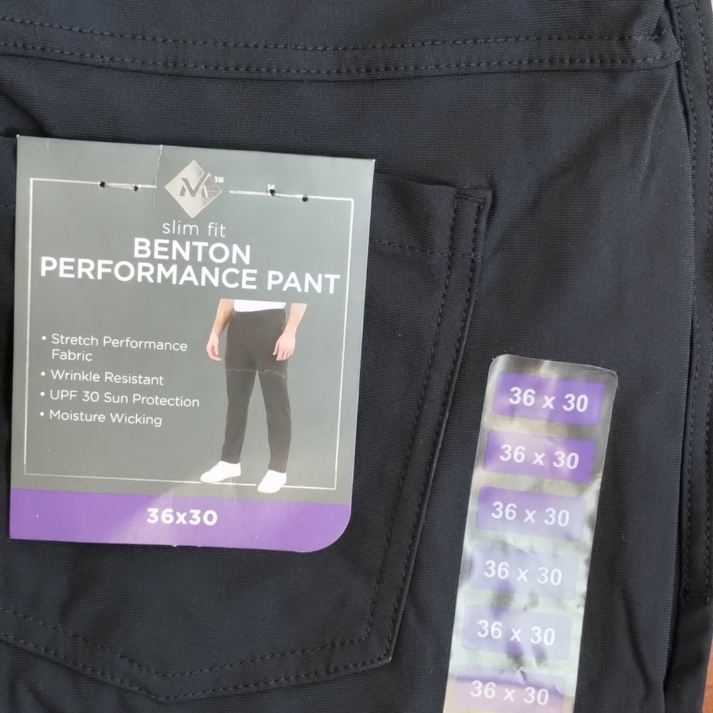 Members Mark Men's Benton Performance Pants Green NWT - Picture 2 of 2